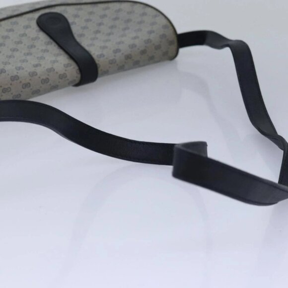 GUCCI Micro GG Supreme Shoulder Bag PVC Navy Gold Auth 88596 - Picture 8 of 16